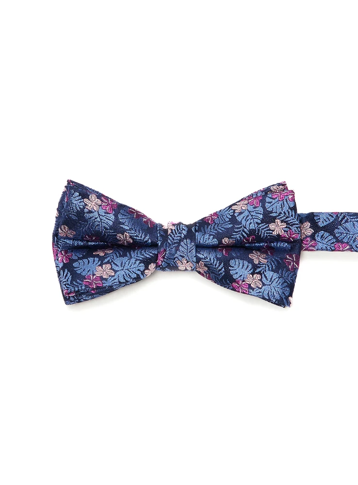 Blue Tropical Bow Tie