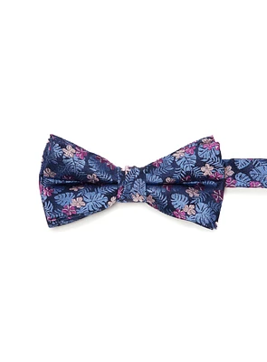 Blue Tropical Bow Tie