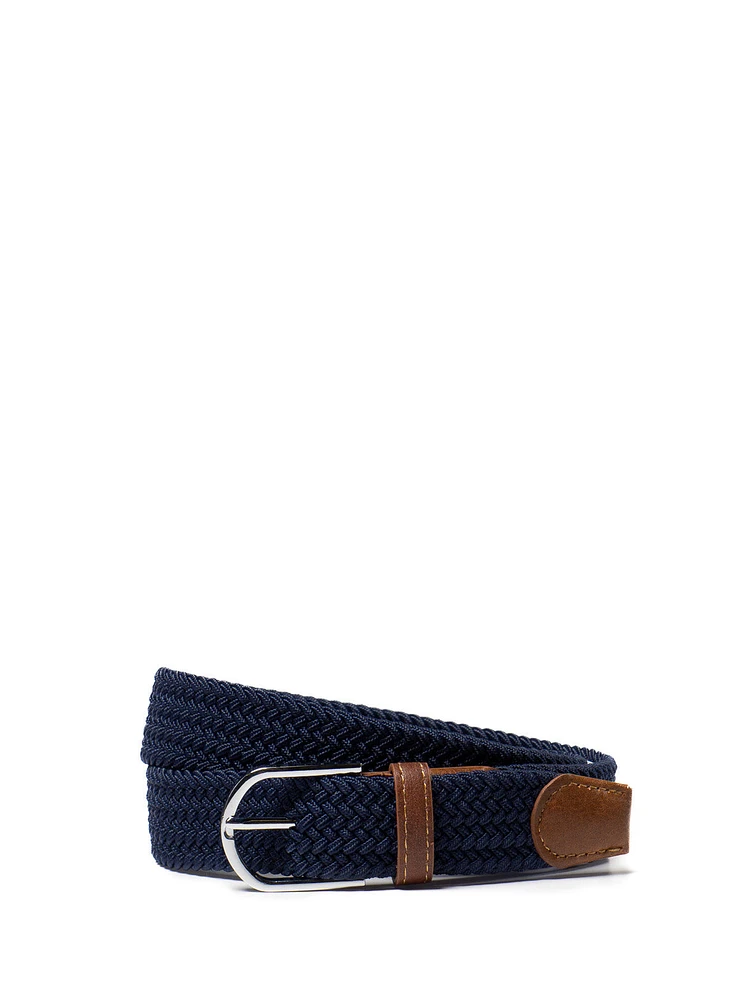 Ceinture marine en toile tressée