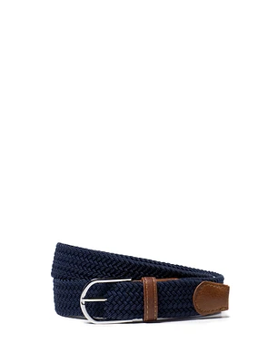 Ceinture marine en toile tressée