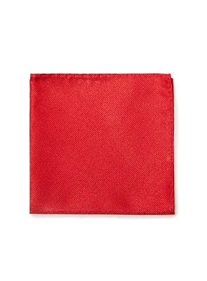 Mouchoir de poche rouge texturé