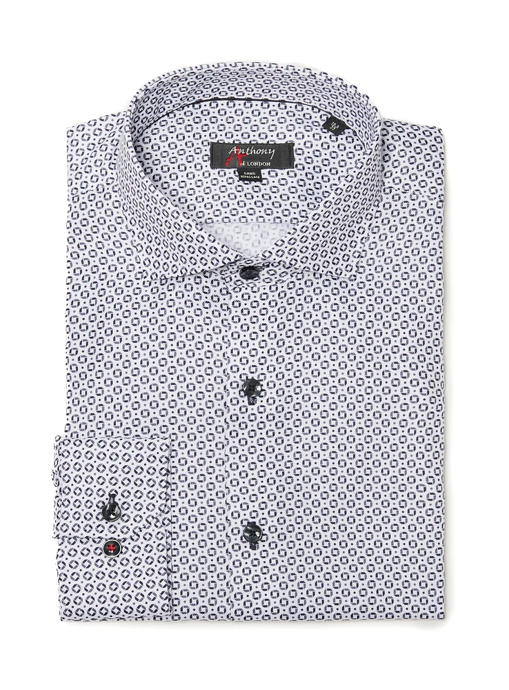 Delta Print Non-Iron Shirt