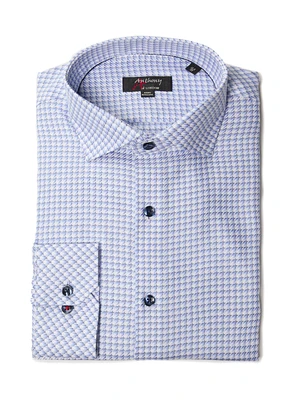Houndstooth Print Non-Iron Shirt