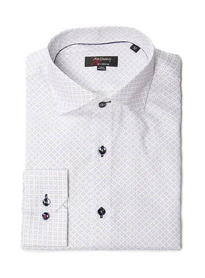 Chemise sans repassage à imprimé pixel