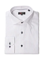 Chemise sans repassage à imprimé pixel
