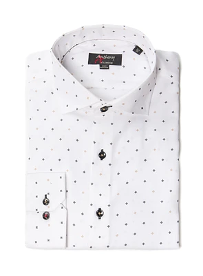 Chemise sans repassage à imprimé d'ornements
