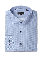 Chemise sans repassage à imprimé de billes