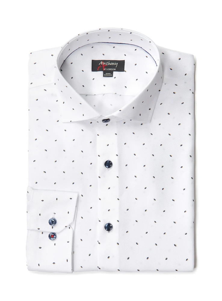 Elliptical Print Non-Iron Shirt