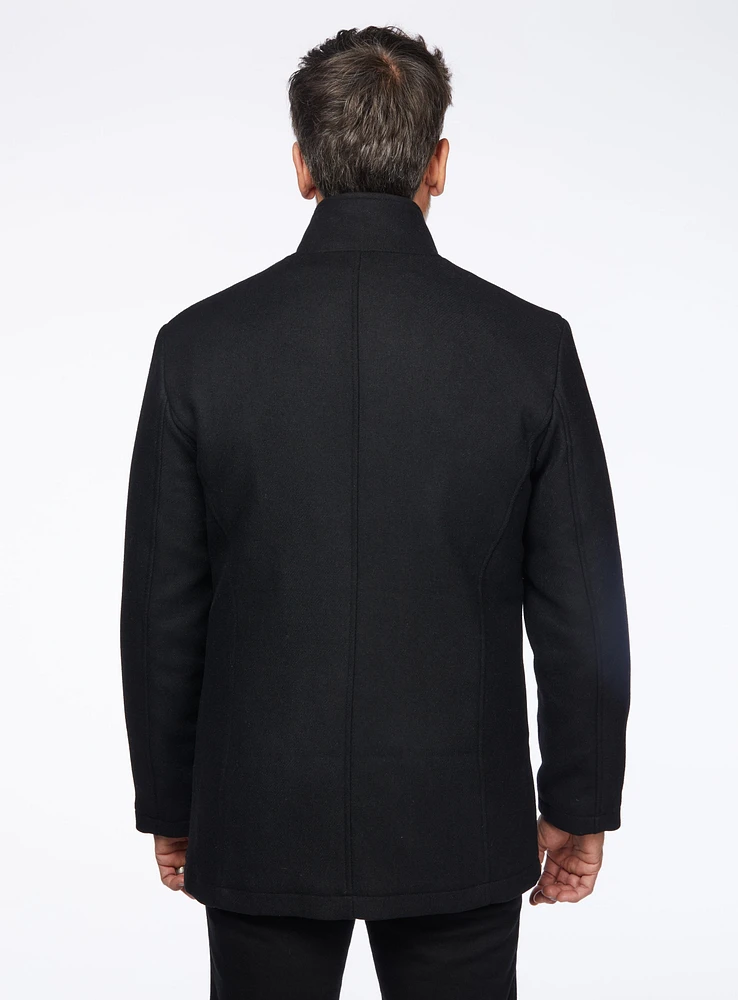 Manteau uni en laine