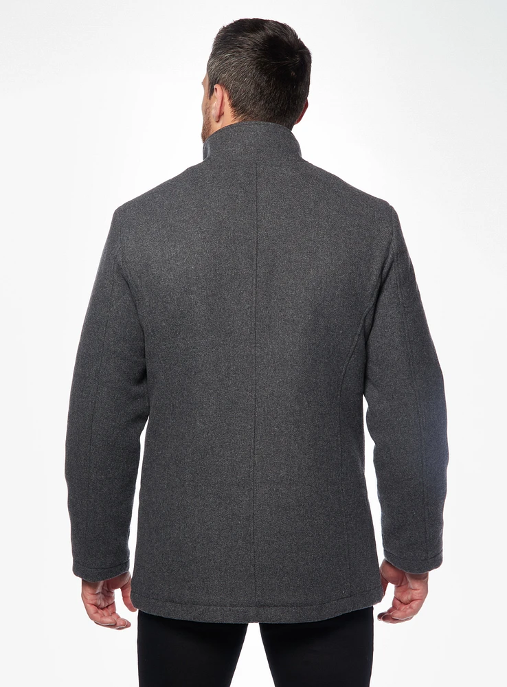 Manteau uni en laine