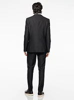 Complet noir à revers en satin
