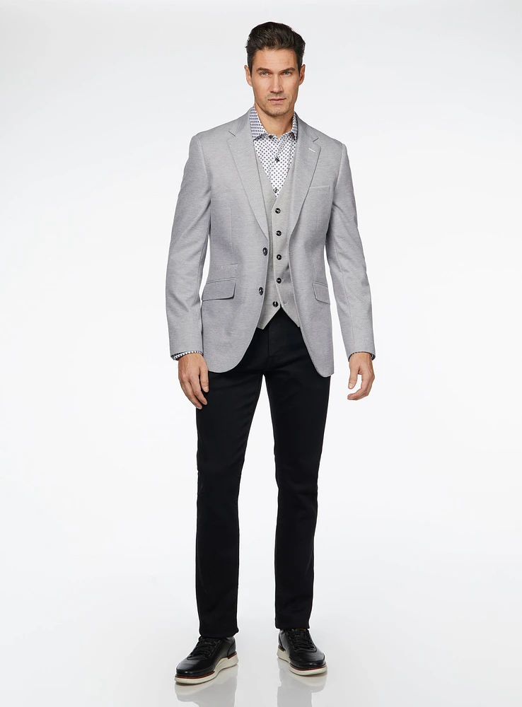 Grey Textured Sport Jacket