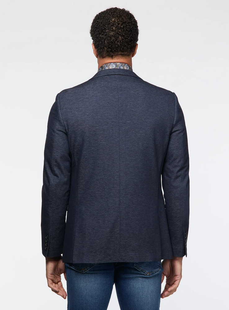 Veston marine à micro texturé
