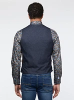 Veste marine à micro texturé
