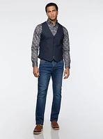 Veste marine à micro texturé