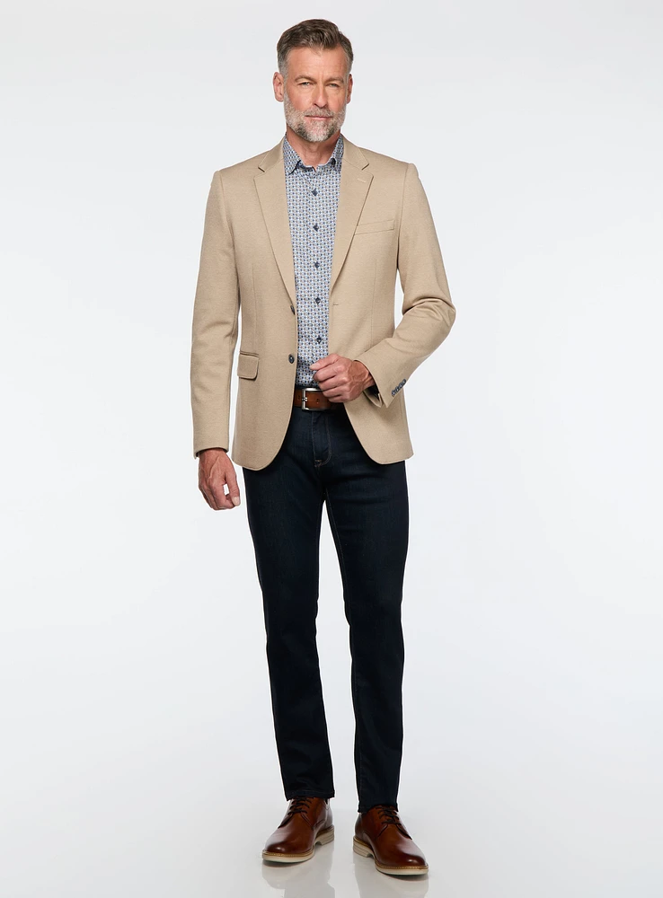 Veston beige à micro texturé