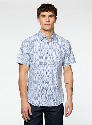 Chemise extensible à micro palmiers