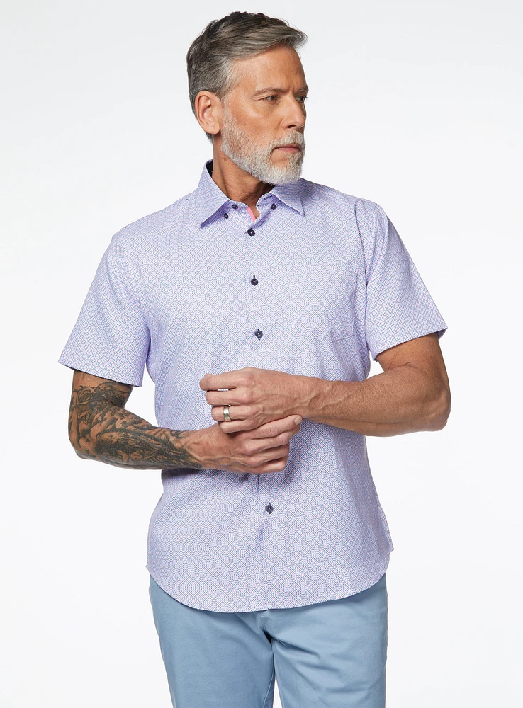 Micro Check Stretch Shirt