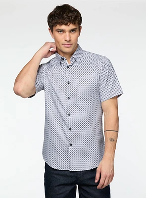 Chemise extensible à micro fleurs