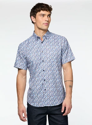 Chemise extensible à micro cercles