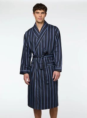 Robe de chambre à rayures verticales