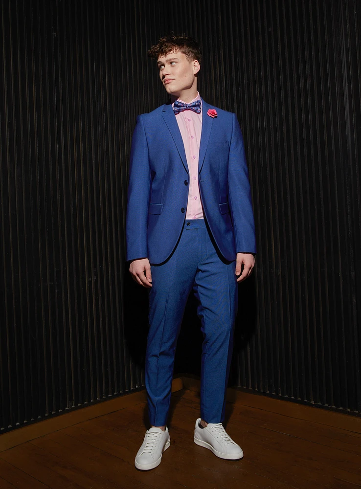 Royal Blue Pindot Suit