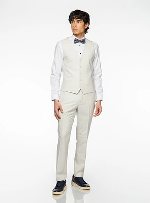 Veste beige à micro pois