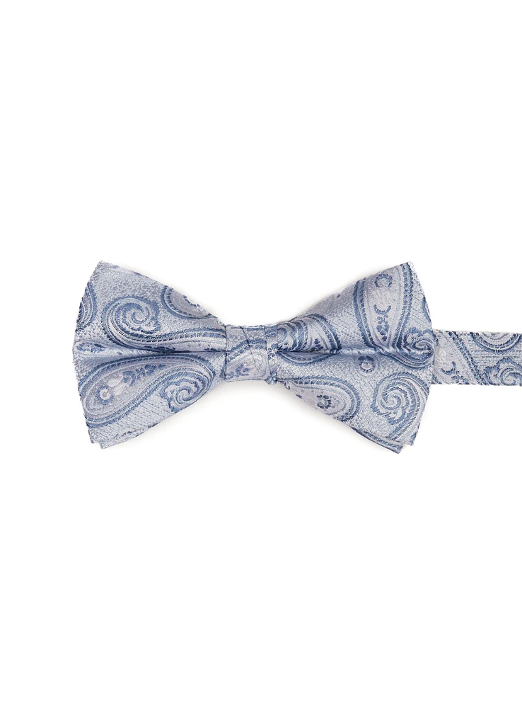 Blue Paisley Bow Tie