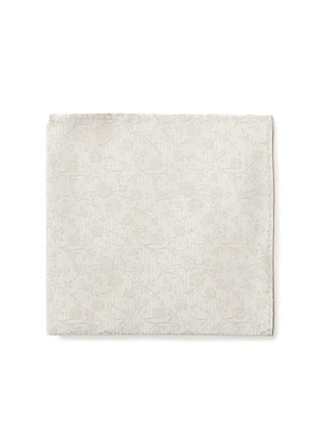 Mouchoir de poche beige à fleurs tonales