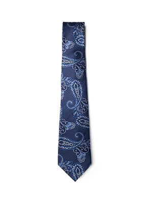 Cravate bleue royale paisley