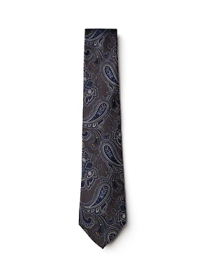 Cravate à paisley brun