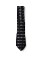 Pink Medallions Black Tie