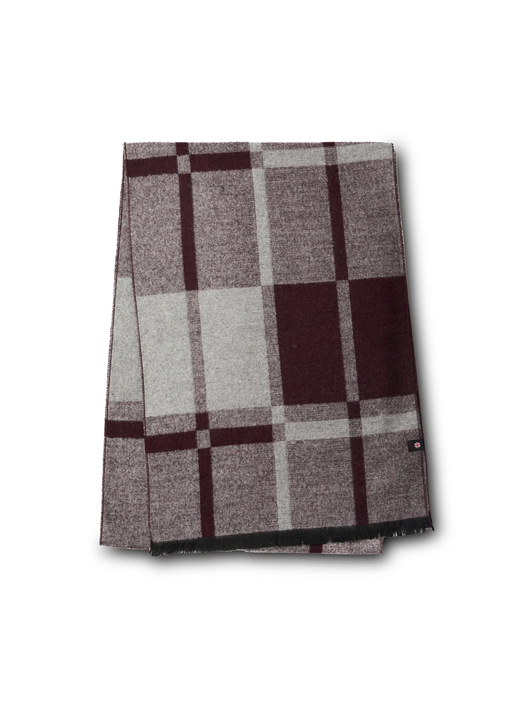 Foulard bourgogne à carreaux