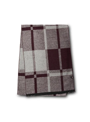 Burgundy Plaid Scarf