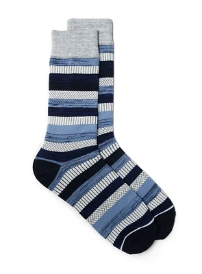 Chaussettes à rayures chinées