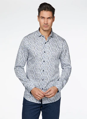 Tulip Print Sateen Shirt