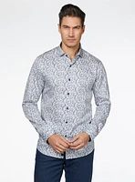 Tulip Print Sateen Shirt