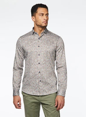 Rustic Print Sateen Shirt