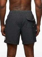 Maillot de bain gris à micro rayures