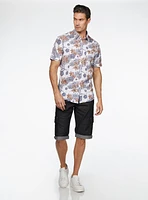 Bermuda en denim extensible cinq poches
