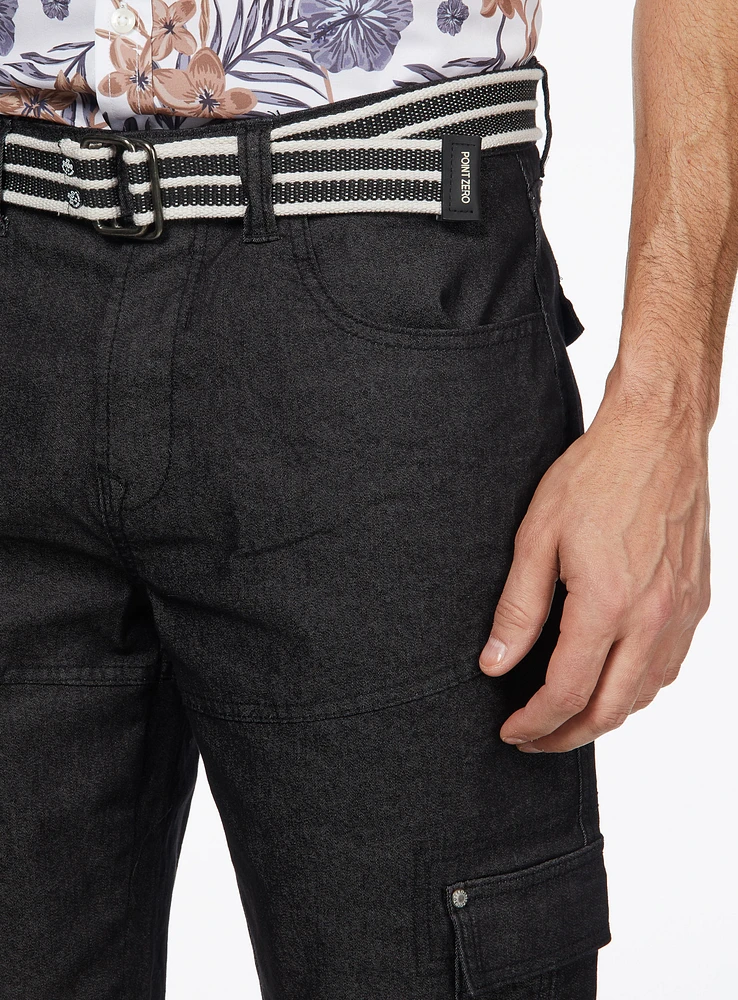 Bermuda en denim extensible cinq poches