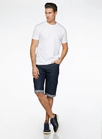 Bermuda en denim extensible cinq poches