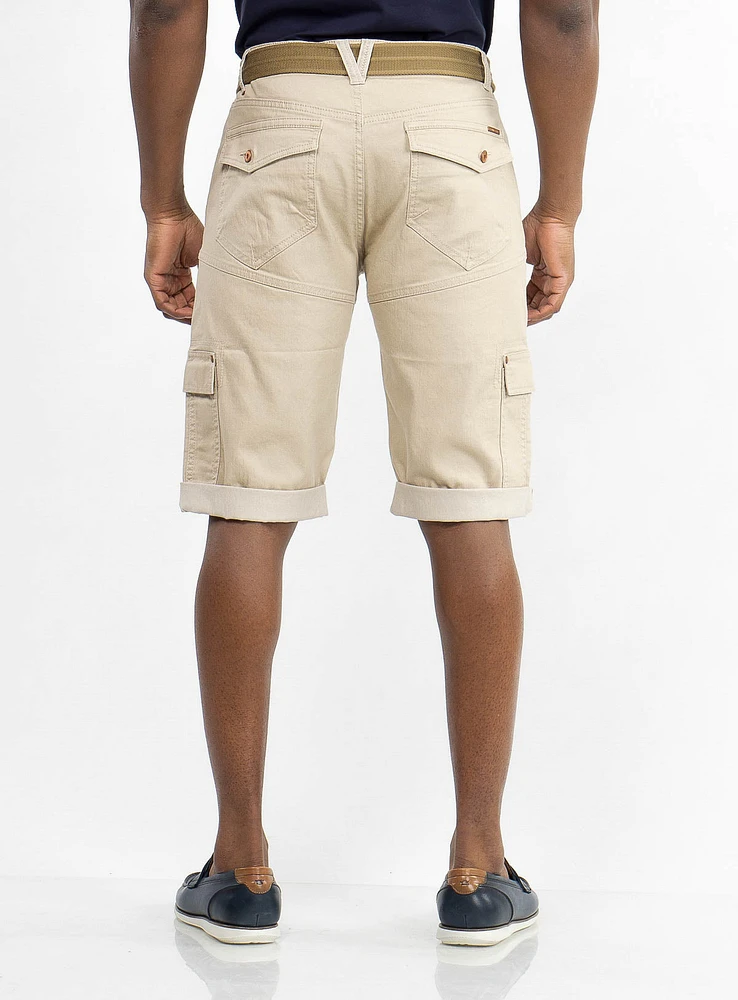 Bermuda en denim extensible cinq poches