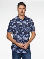 Palm Trees Print Short Sleeve Shirt