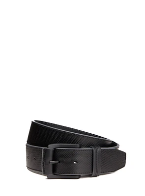 Textured Black Leather Belt