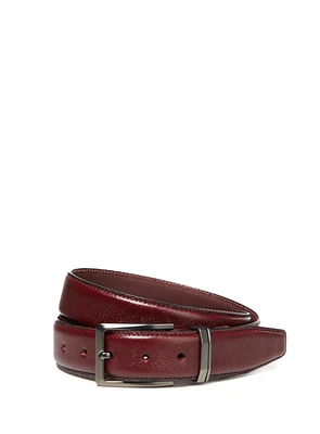Burgundy Leather Belt