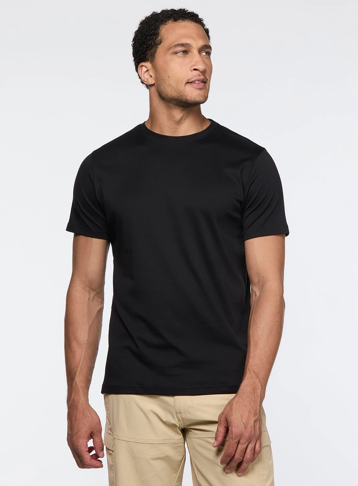T-shirt col rond en coton pima