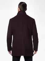 Manteau habillé uni à col montant