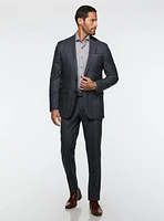 Navy and Brown Check Suit