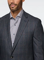 Navy and Brown Check Suit